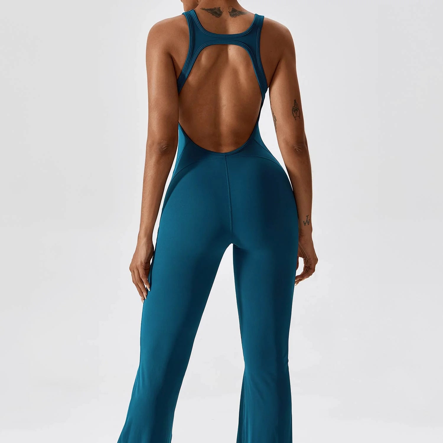 Flare Open Back Jumpsuit