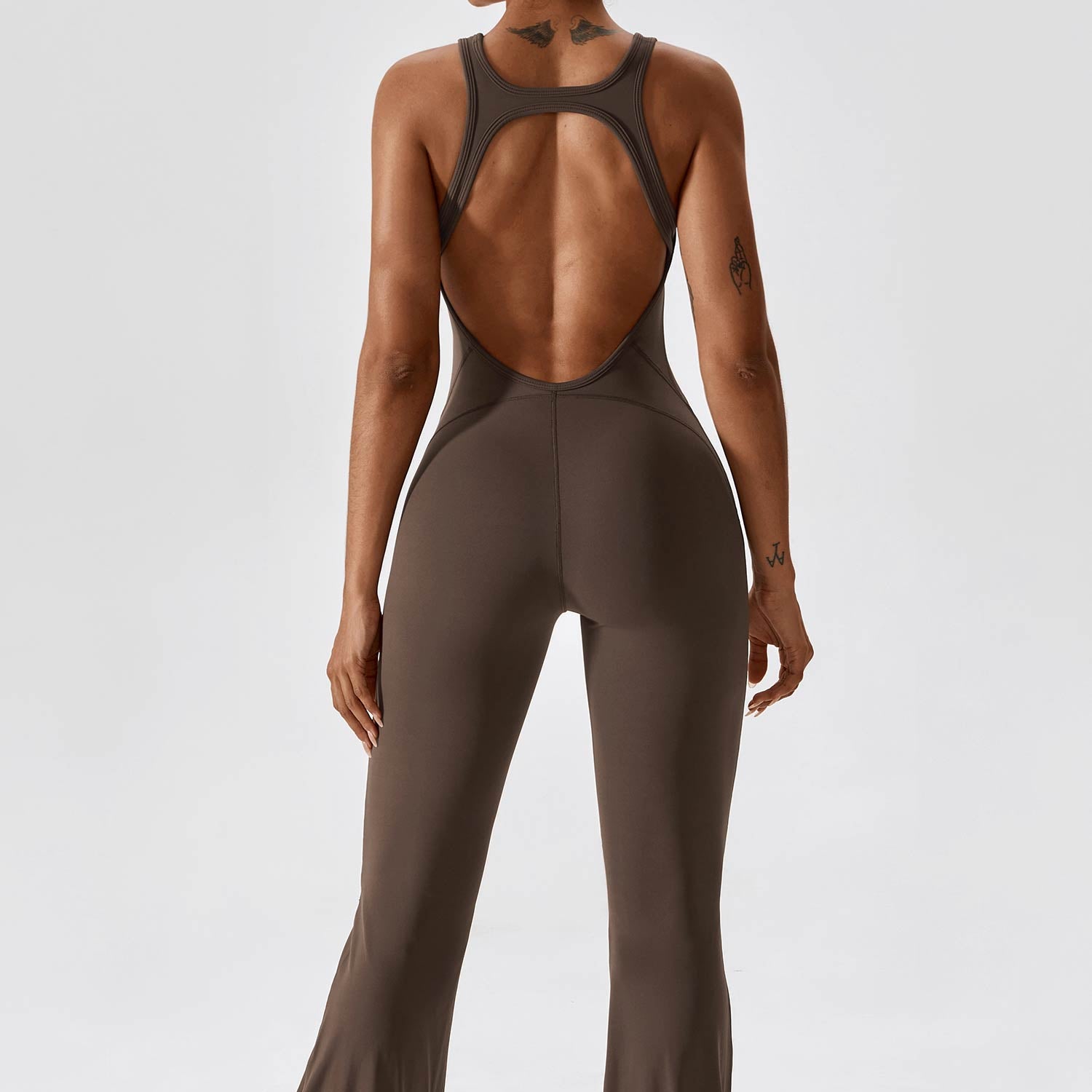 Flare Open Back Jumpsuit