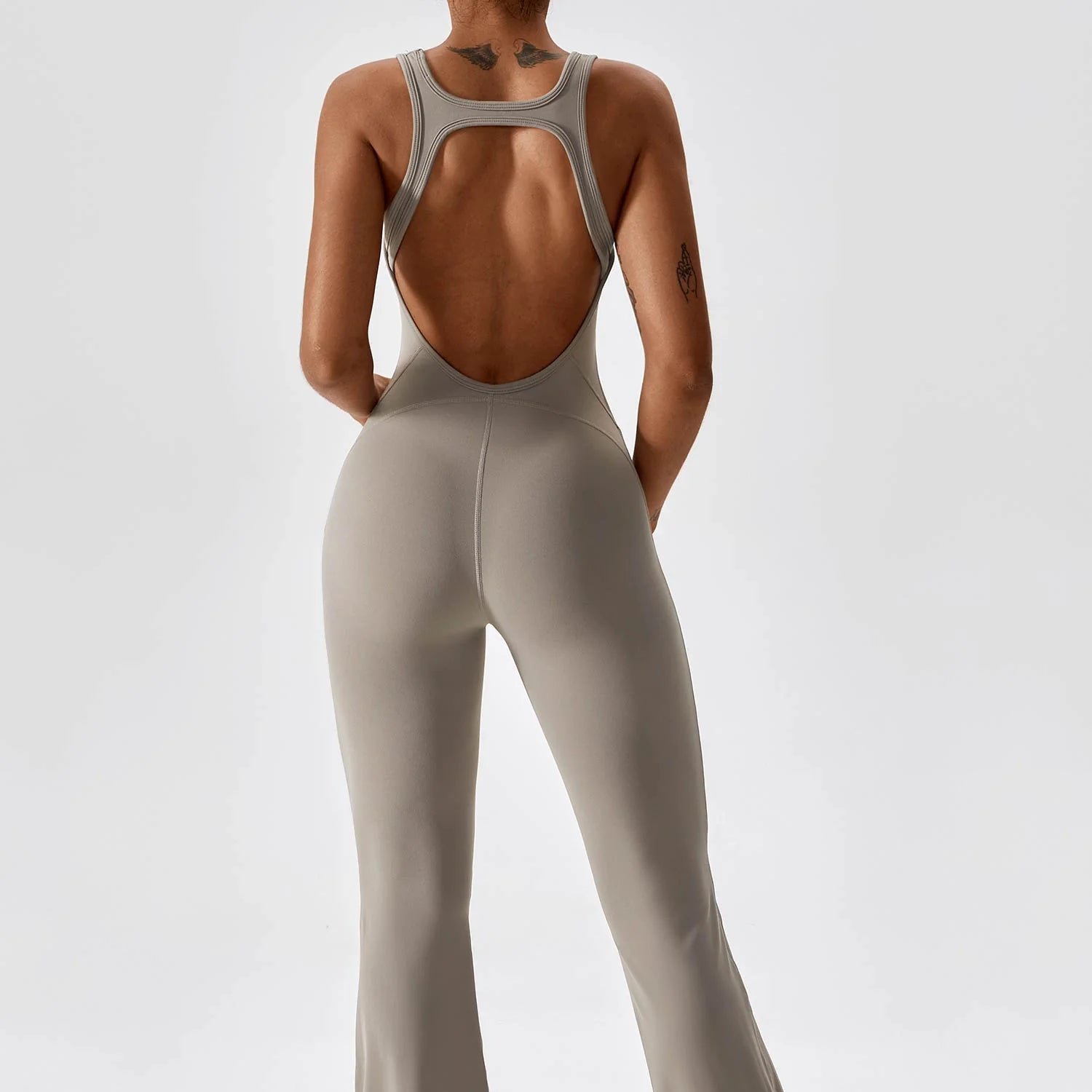 Flare Open Back Jumpsuit