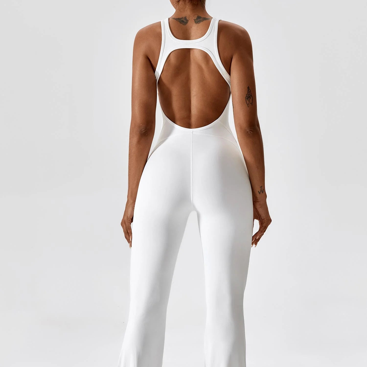 Flare Open Back Jumpsuit