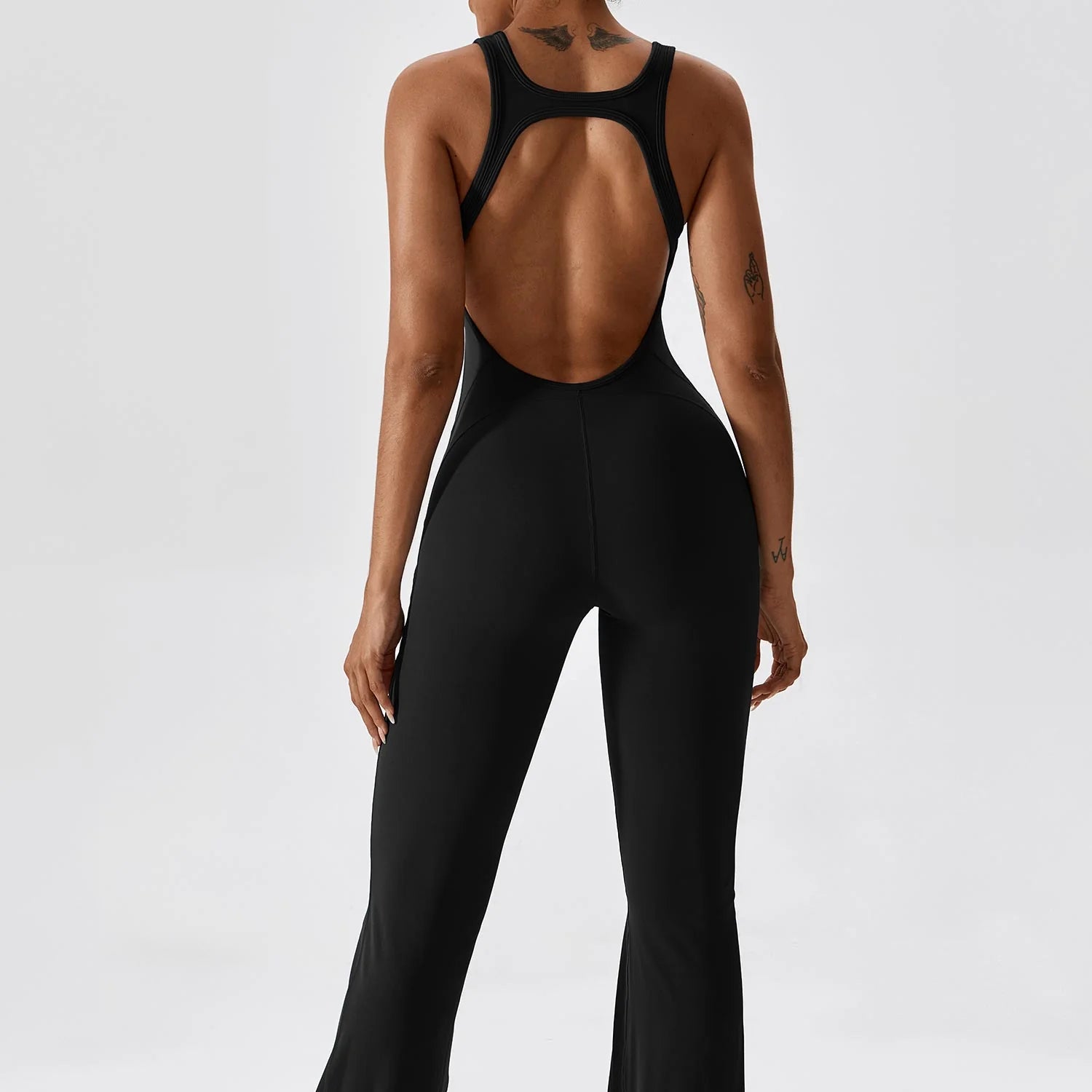 Flare Open Back Jumpsuit