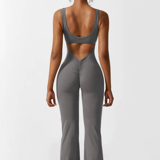 V-Lift Flare Jumpsuit
