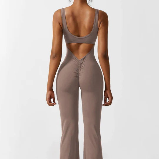 V-Lift Flare Jumpsuit
