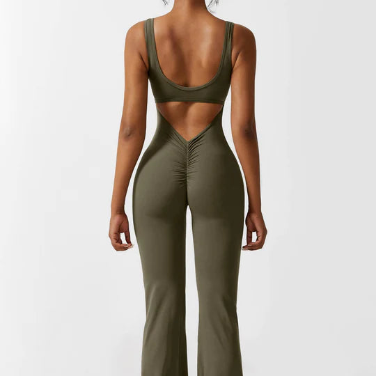 V-Lift Flare Jumpsuit