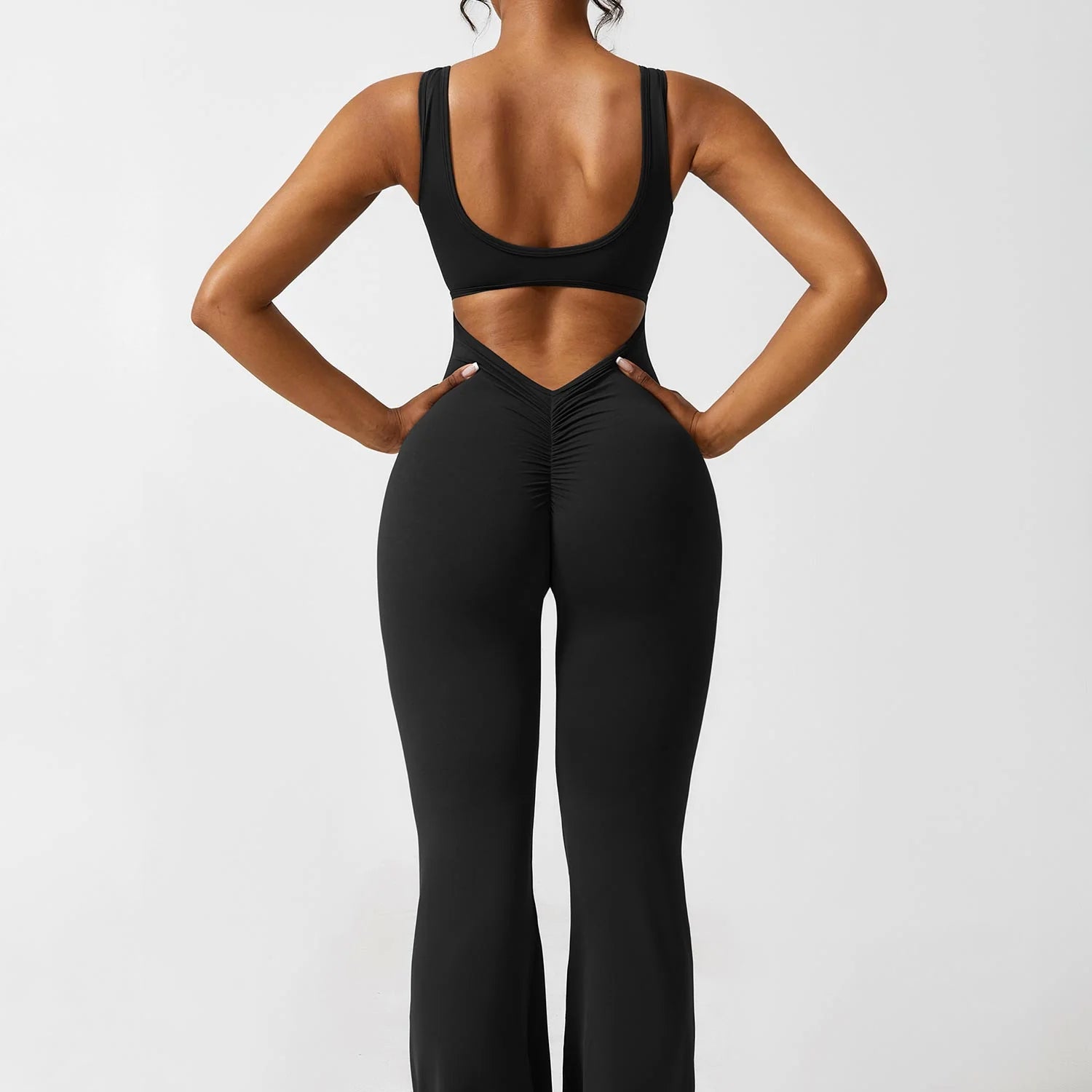 V-Lift Flare Jumpsuit