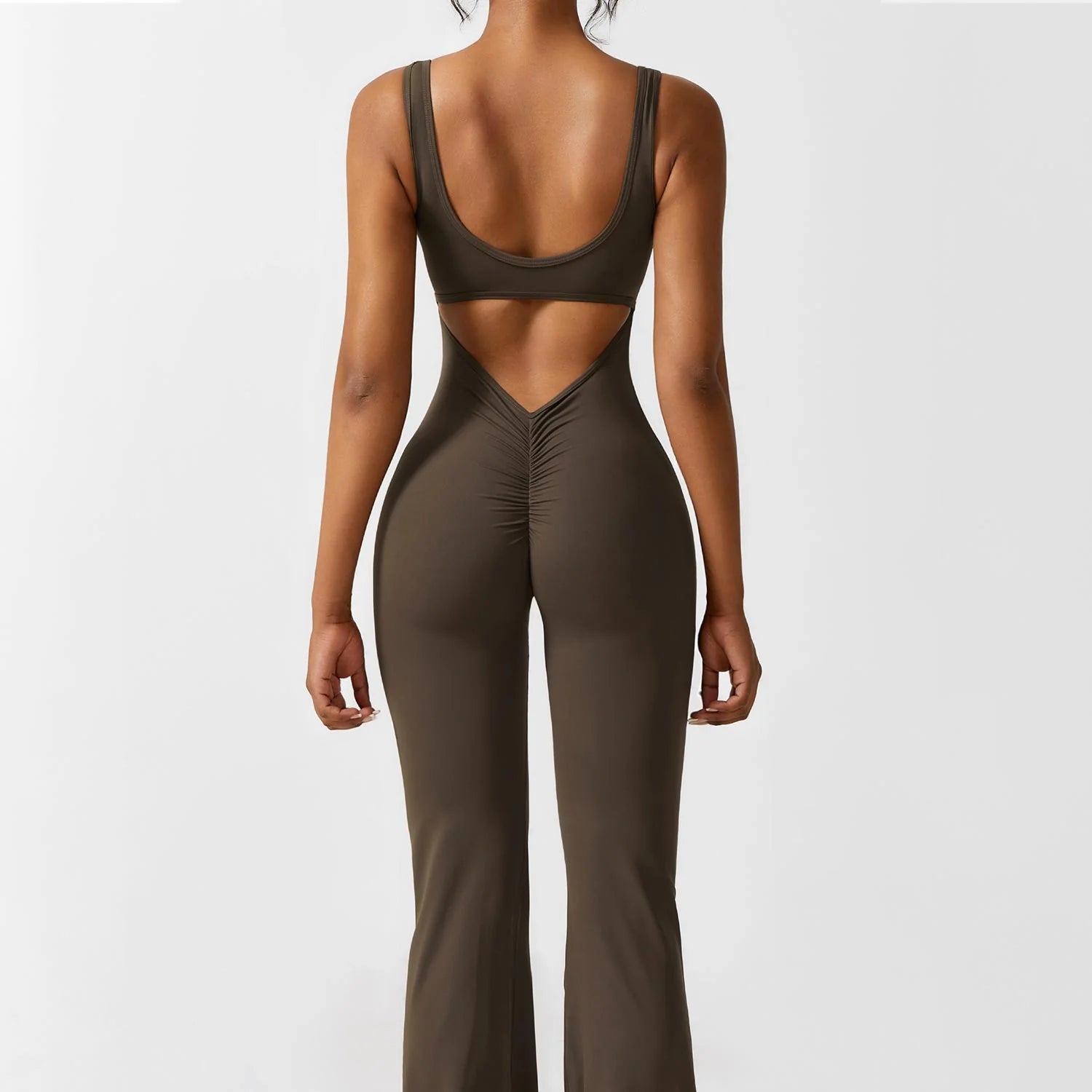 V-Lift Flare Jumpsuit