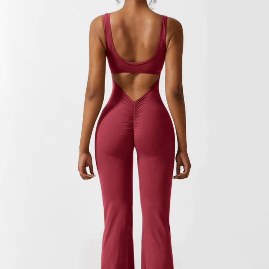 V-Lift Flare Jumpsuit